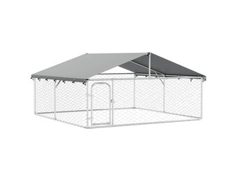 Hondenkennel met dak 300x300x150 cm - 35% Korting!