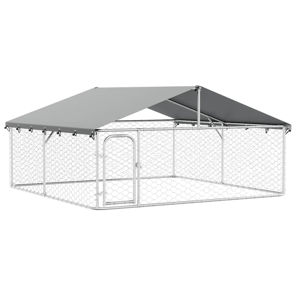 Hondenkennel met dak 300x300x150 cm - 35% Korting!