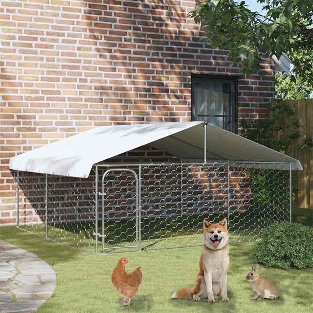 Hondenkennel met dak 300x300x150 cm - 35% Korting!