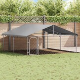 Hondenkennel met dak 300x300x150 cm - 35% Korting!