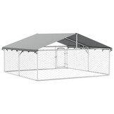 Hondenkennel met dak 300x300x150 cm - 35% Korting!