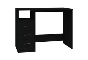 VidaXL Bureau met Lades 102x50x76 cm Zwart Bewerkt Hout - 59% Korting