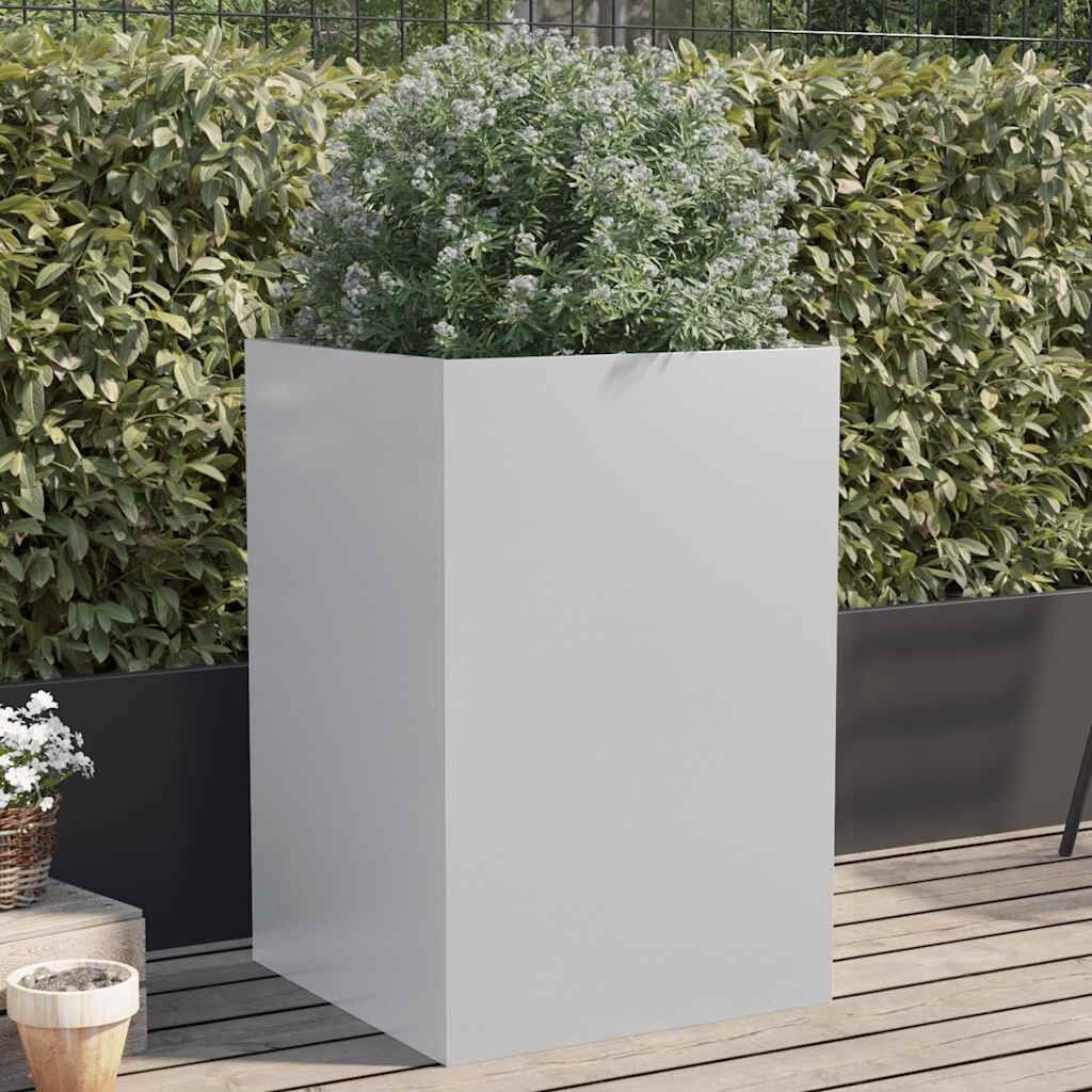 Plantenbak 52x48x75 cm Gegalvaniseerd Staal Zilver - 53% Korting
