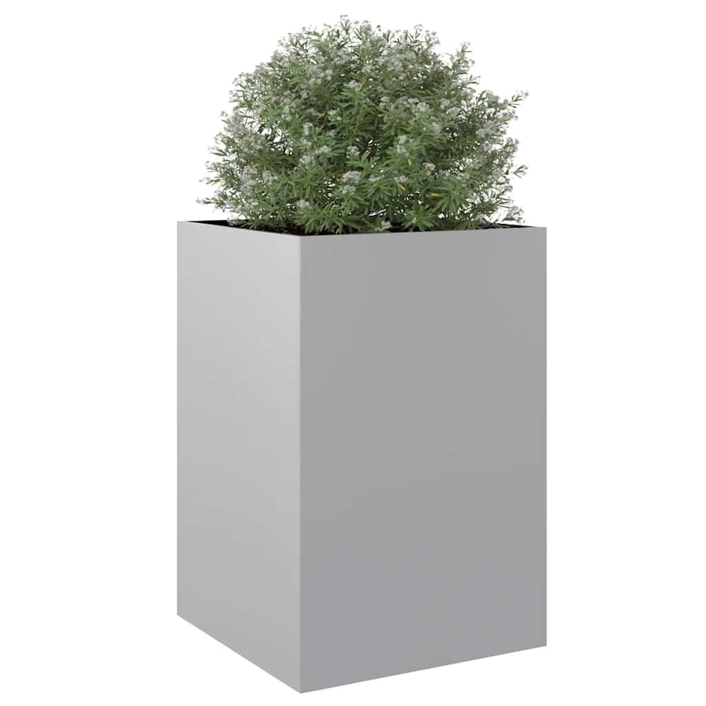 Plantenbak 52x48x75 cm Gegalvaniseerd Staal Zilver - 53% Korting