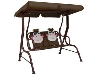 Kinderschommelbank Bruin 115x75x110 cm - 54% Korting