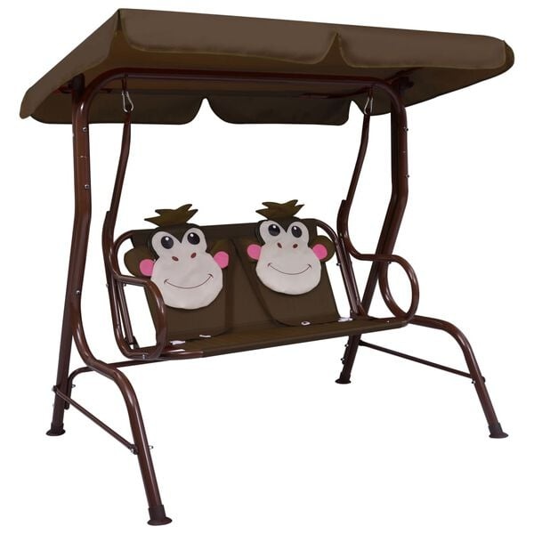 Kinderschommelbank Bruin 115x75x110 cm - 54% Korting
