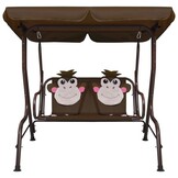 Kinderschommelbank Bruin 115x75x110 cm - 54% Korting