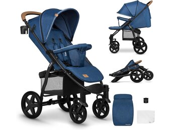 Lionelo Annet Plus Kinderwagen - Blue Denim - Tot 22 kg - 55% Korting