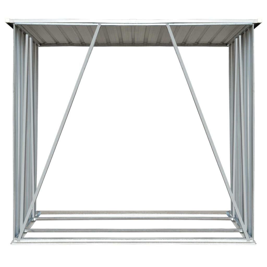 VidaXL Haardhoutschuur 163x83x154 cm Gegalvaniseerd Staal Bruin - 34% Korting