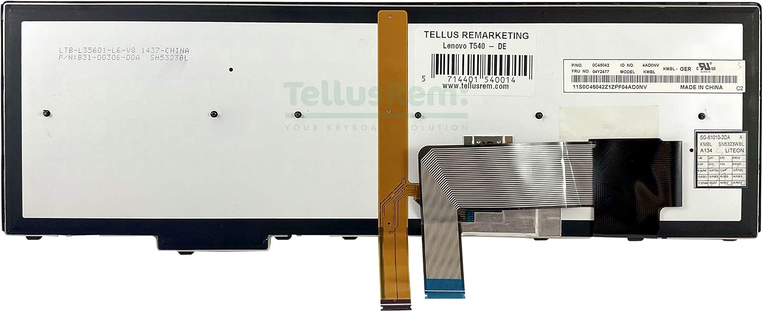 Vervangend Toetsenbord voor Lenovo Thinkpad E531 T540 T540P T550 L540 W540 W550S W550 W541 Duits met Achtergrondverlichting