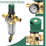Messing Waterdrukregelaar 3/4" met Manometer & Filter - 33% Korting