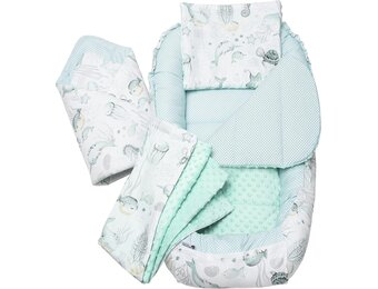 Medi Partners Babynest Set 5-delig Oceaan met munt Minky - 34% Korting