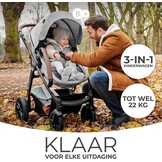 KinderKraft Moov 3-in-1 Reiswieg & Kinderwagen (Grijs) - 35% Korting!