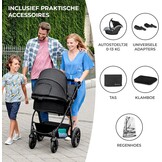 KinderKraft Moov 3-in-1 Reiswieg & Kinderwagen (Grijs) - 35% Korting!