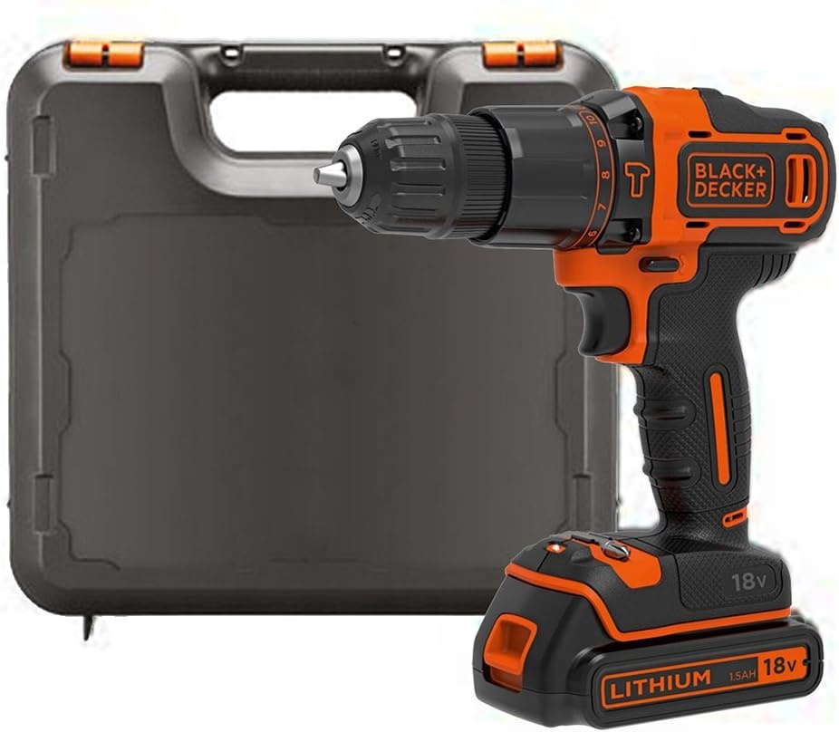Black+Decker Accu-slagboorschroevendraaier BDCHD18K 18V 1.5Ah - 34% Korting