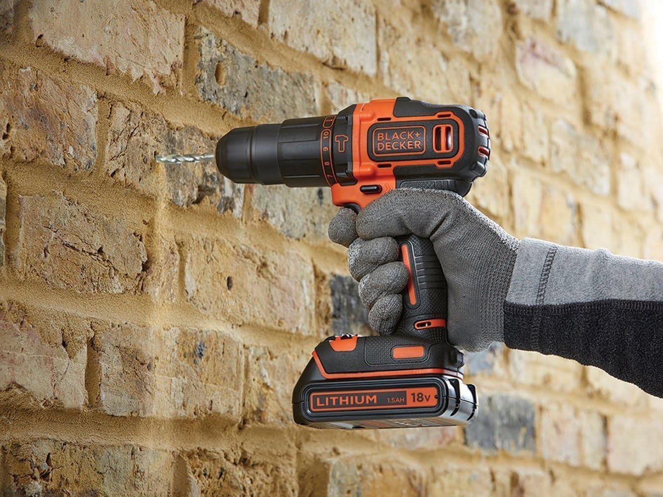 Black+Decker Accu-slagboorschroevendraaier BDCHD18K 18V 1.5Ah - 34% Korting