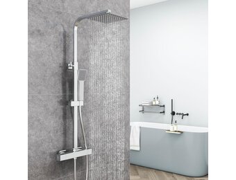 Thermostatische Douchekolom Verchroomd - 3 Sproeistanden - 34% Korting