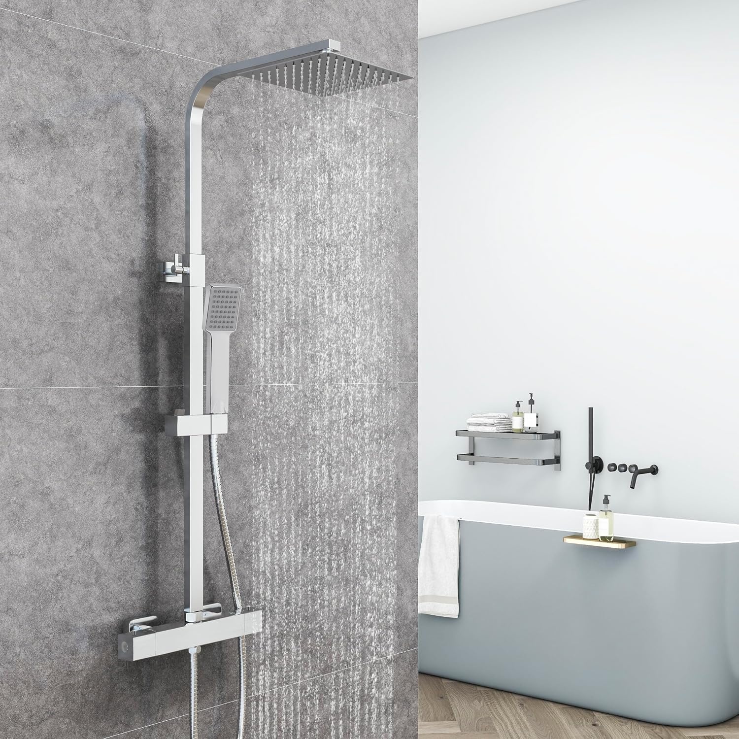 Thermostatische Douchekolom Verchroomd - 3 Sproeistanden - 34% Korting