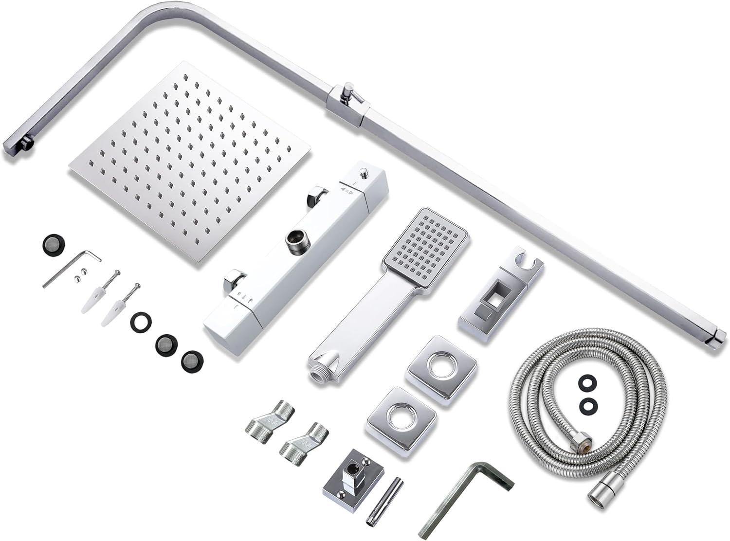 Thermostatische Douchekolom Verchroomd - 3 Sproeistanden - 34% Korting