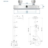 Thermostatische Douchekolom Verchroomd - 3 Sproeistanden - 34% Korting