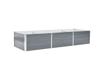 Verhoogde Plantenbak Staal 240x80x45cm Grijs - 34% Korting