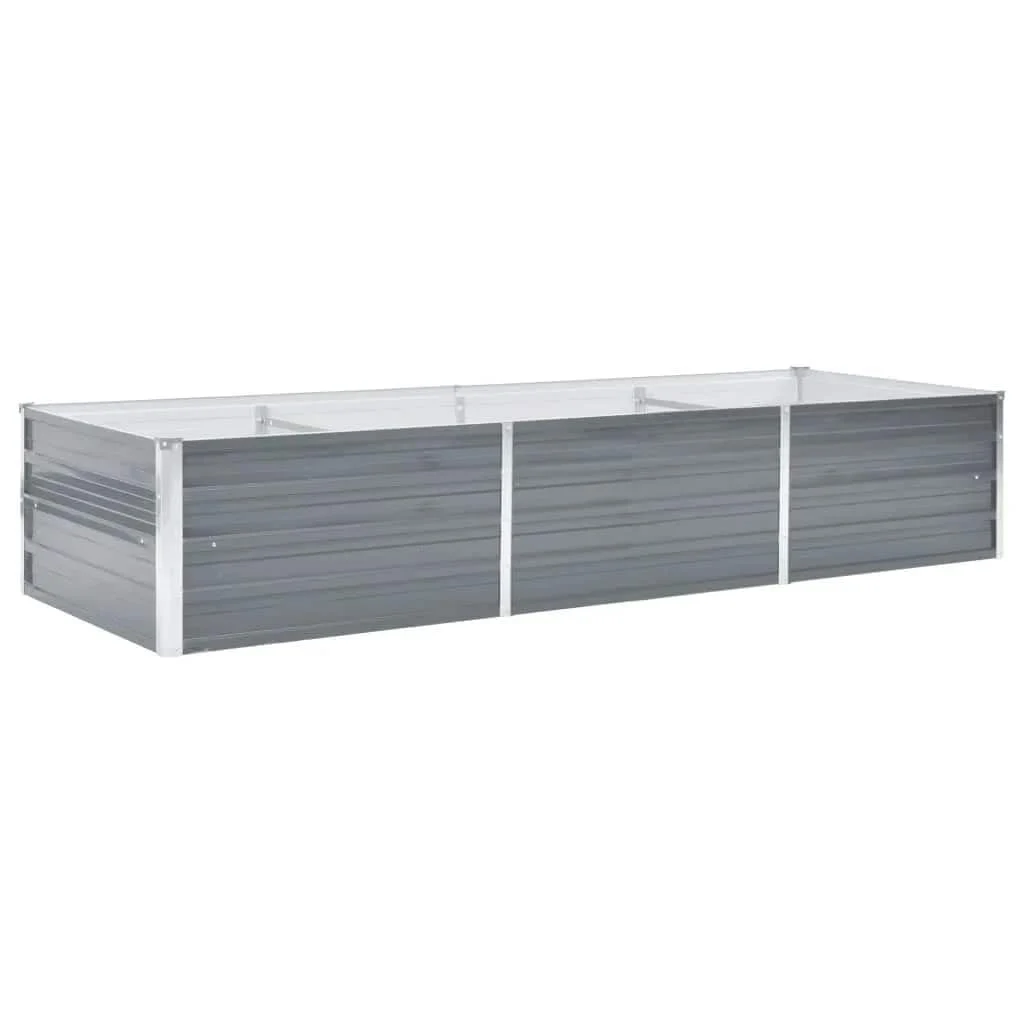 Verhoogde Plantenbak Staal 240x80x45cm Grijs - 34% Korting