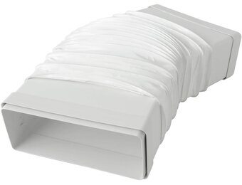 Flexibele Ventilatiekoppeling 220x90 mm Wit PVC | 34% Korting