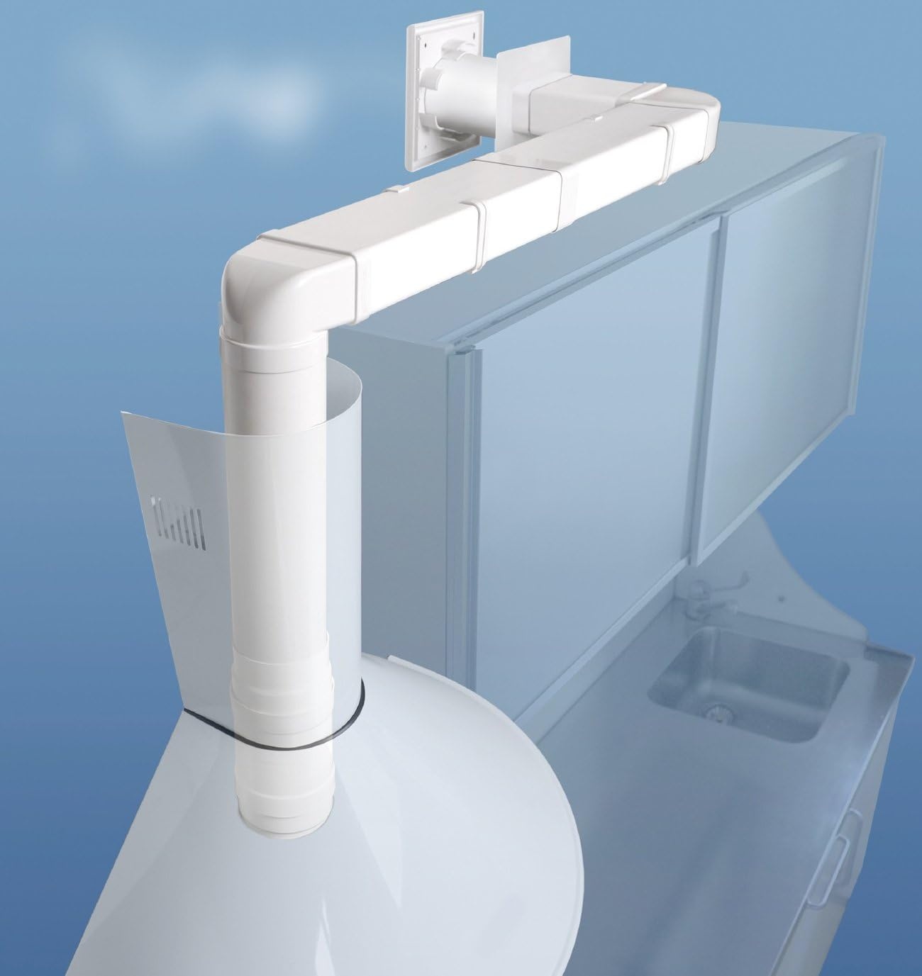 Flexibele Ventilatiekoppeling 220x90 mm Wit PVC | 34% Korting