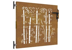 vidaXL Poort 85x100 cm Cortenstaal Bamboe-ontwerp - 63% Korting