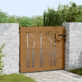 VidaXL Poort Cortenstaal 85x100 cm Bamboe-ontwerp - 59% Korting