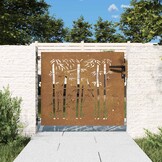 VidaXL Poort Cortenstaal 85x100 cm Bamboe-ontwerp - 59% Korting