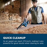 Accu Bladblazer Bosch 18V GBL 18V-120: 270 km/u, Blauw, 34% Korting
