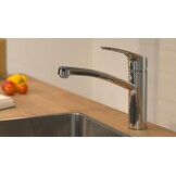 Keukenmengkraan Chroom - Draaibaar & 160mm Uitloop (34% Korting)