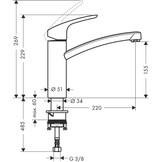 Keukenmengkraan Chroom - Draaibaar & 160mm Uitloop (34% Korting)