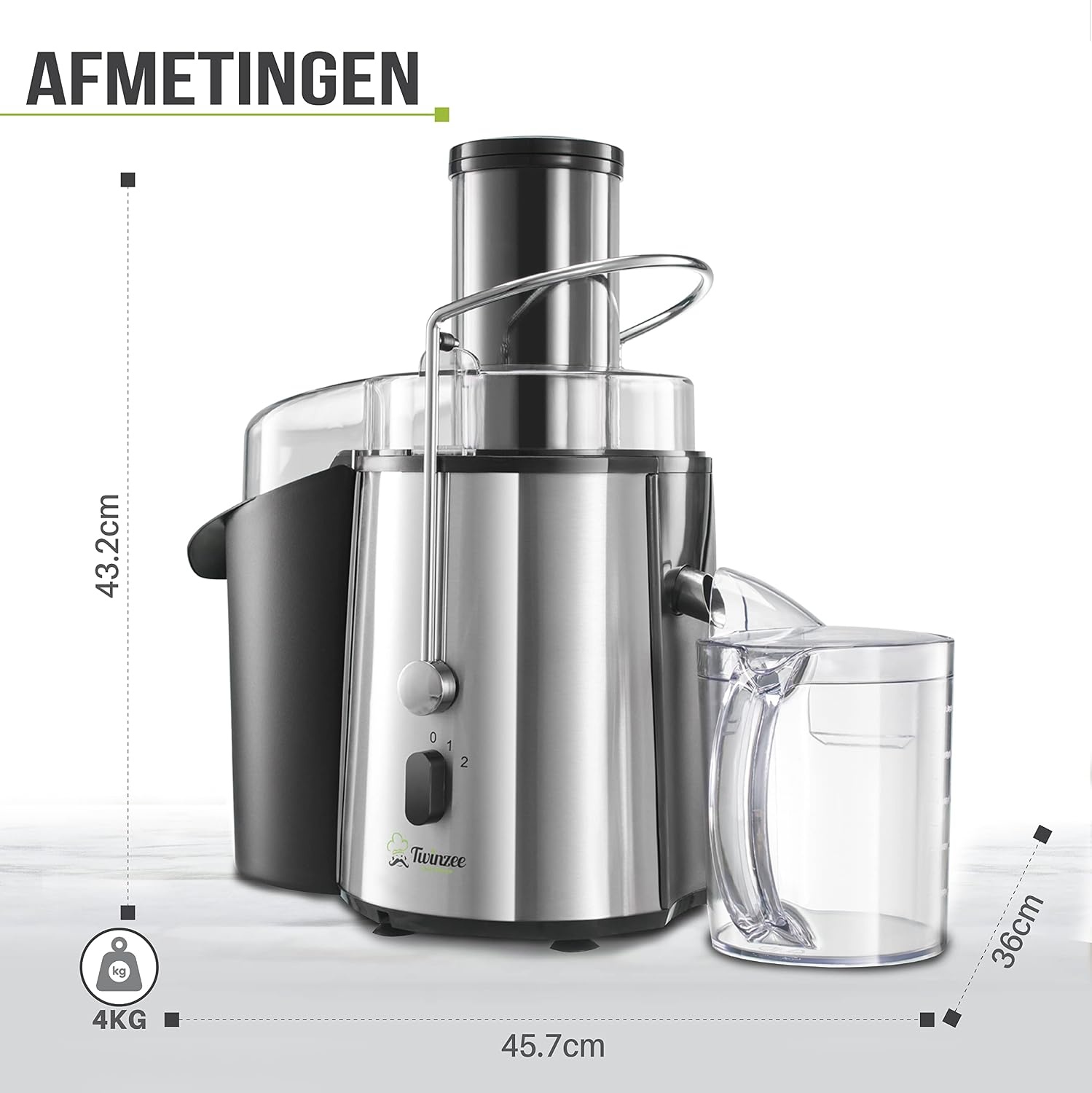 Elektrische Sapcentrifuge 850W met 2 Snelheden - 34% Korting