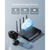 Reolink Lumus, Opgewaardeerde 2K 4MP Buiten Beveiligingscamera met Schijnwerpers, Slimme Persoon/voertuig/huisdier Detectie met Directe Waarschuwingen, 2,4/5GHz Dual-band Wi-Fi Camera, Tweegesprek