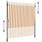 Buitenrolluik VidaXL 200x270cm Antraciet Frame Oranje/Wit - 35% Korting