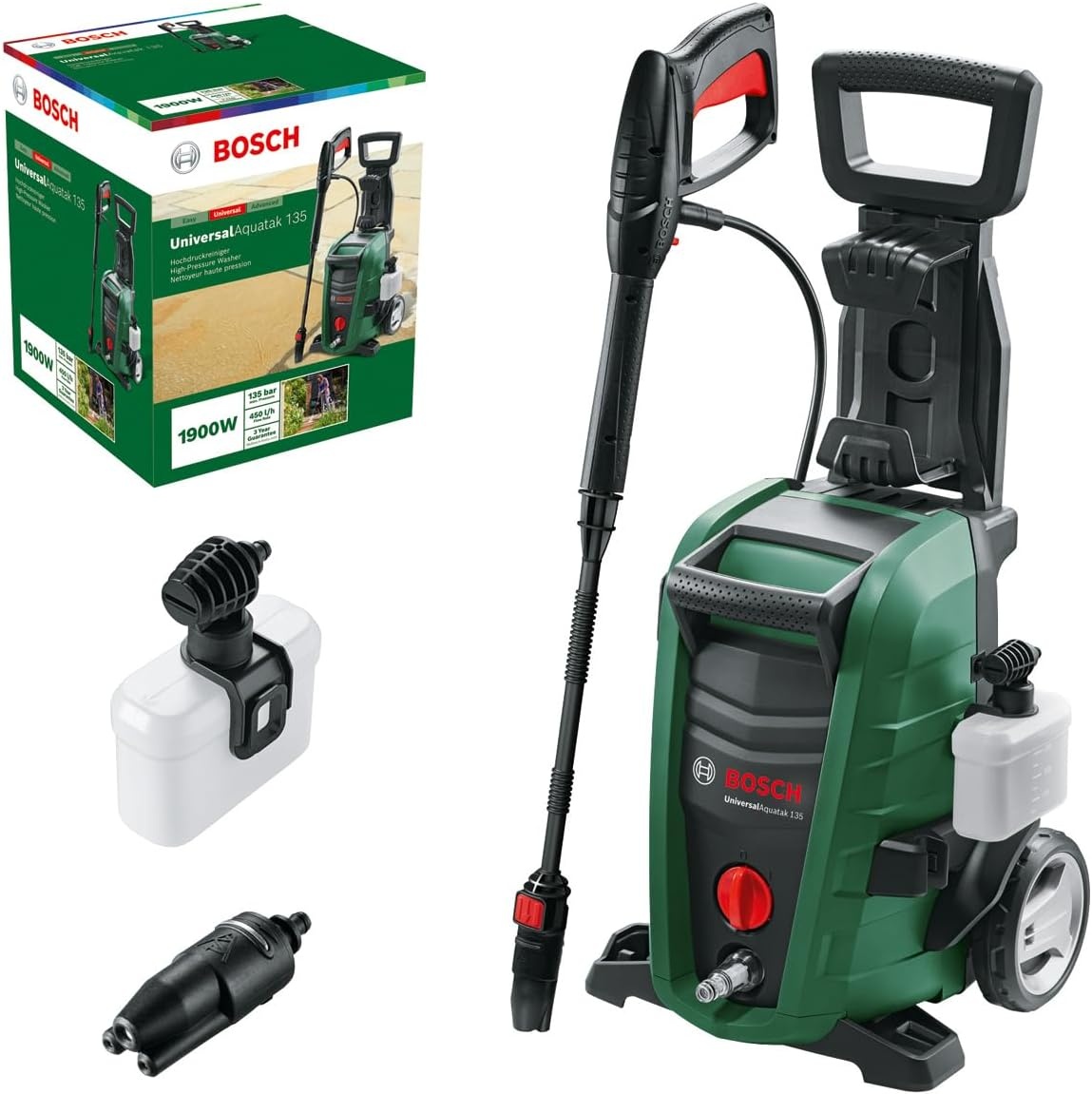 Bosch UniversalAquatak 135 Hogedrukreiniger - 1900W - 135 bar - 54% Korting