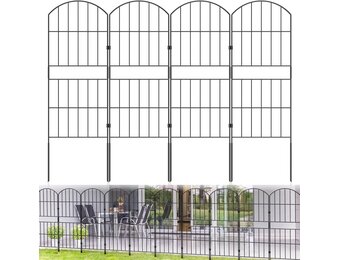 Tuinhek Set Zwart Metaal 10-Delig - 310cm - 34% Korting