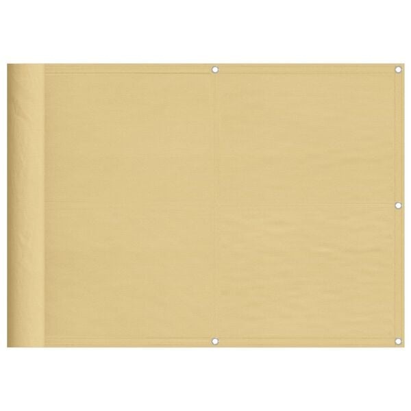 VidaXL Balkonscherm Zandkleurig 75x700 cm Oxford Polyester met 33% Korting
