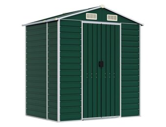 VidaXL Tuinschuur Staal Groen - 191x130x198 cm - 35% Korting