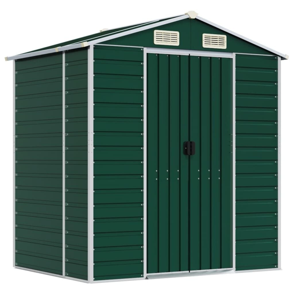 VidaXL Tuinschuur Staal Groen - 191x130x198 cm - 35% Korting
