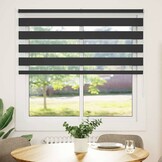 Zebra rolgordijn 150x150 cm Zwart - 34% Korting