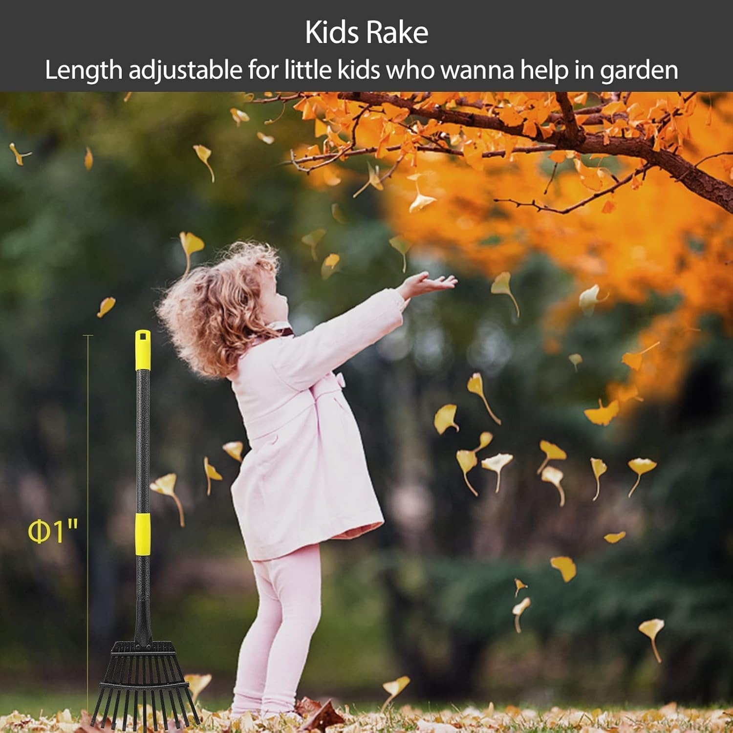 Tuinhark FLY HAWK met 11 Metalen Tanden, Verstelbare Steel tot 178 cm