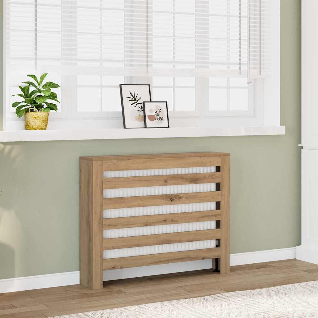 Radiatorombouw Hout Artisanaal Eiken 104x20x82 cm - 34% Korting