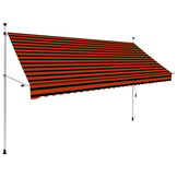 VidaXL Luifel 300 cm Oranje/Bruin - Handmatig Uittrekbaar (34% Korting)