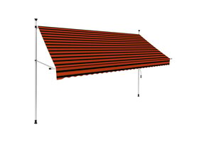 VidaXL Luifel 300 cm Oranje/Bruin - Handmatig Uittrekbaar (41% Korting)