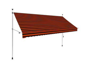 VidaXL Luifel 300 cm Oranje/Bruin - Handmatig Uittrekbaar (34% Korting)