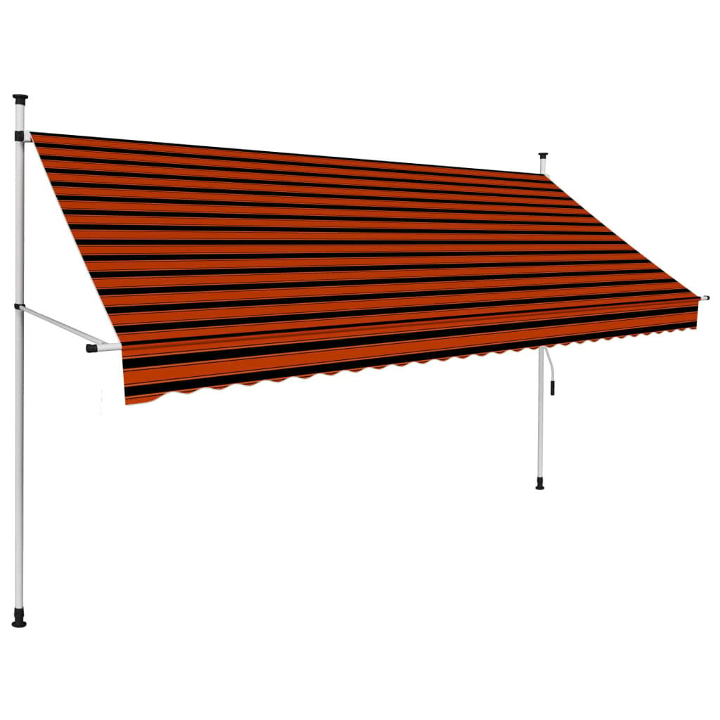 VidaXL Luifel 300 cm Oranje/Bruin - Handmatig Uittrekbaar (34% Korting)