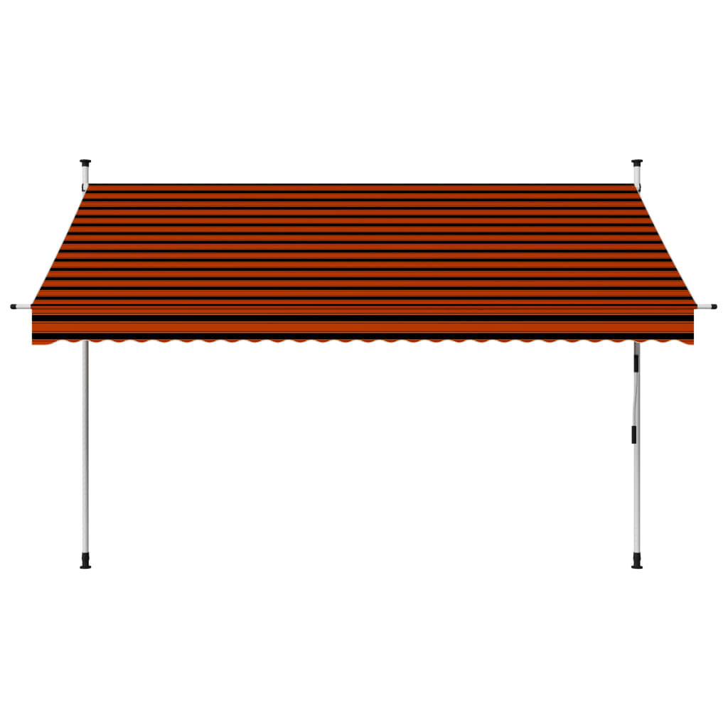 VidaXL Luifel 300 cm Oranje/Bruin - Handmatig Uittrekbaar (34% Korting)